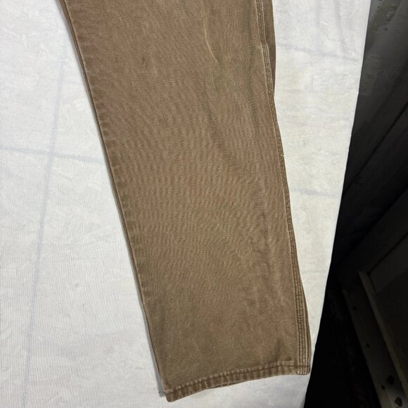 Dickies Men's Carpenter Duck Pants Brown Relaxed Fit Straight Leg Workwear 36x34 - Picture 6 of 12